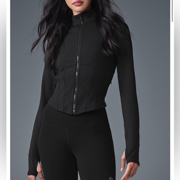 Alo Corset Airbrush full zip up jacket - Picture 1 of 4